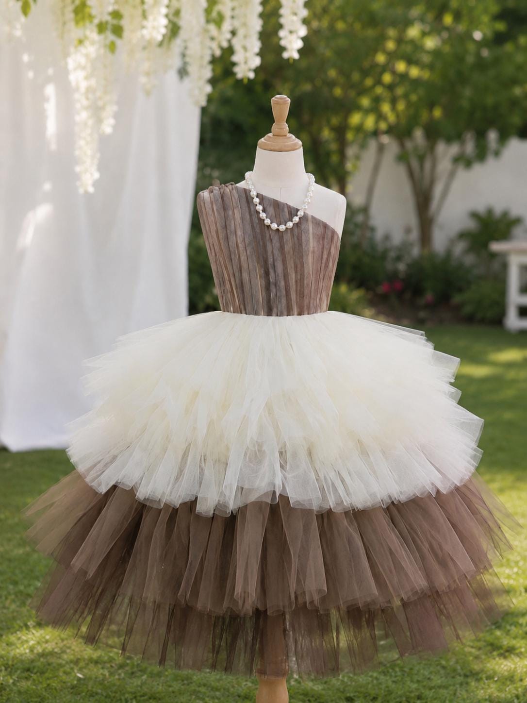cream pleated chiffon dress Long V-Neck with Bodice by Elizabeth K GL2609 XL / Sage Green Great deals for the Size:2-3Y loop:kammiesmockedmididress 14 Chest