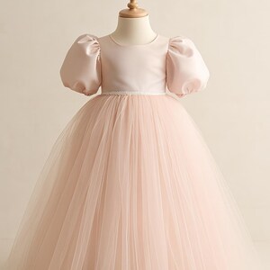 open lace back dress Toddler Elegant Princess Dress with Bows Girl Summer Party Gown Formal   marryshe