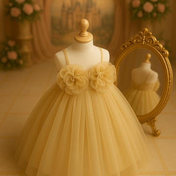 Luxury Golden Princess Dress for Baby Girls | Handmade Birthday Dress | Tulle Flower Girl Dress | Fairytale Frock | Toddler Formal Wear - Etsy Luxury Golden Princess Dress for Baby Girls | Handmade Birthday Dress | Tulle Flower Girl Dress | Fairytale Frock | Toddler Formal Wear - Etsy