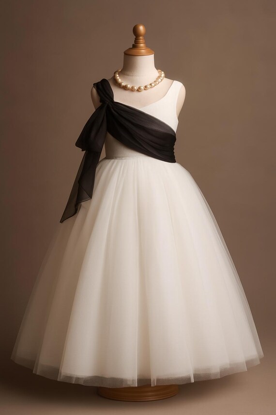 black and white formal dresses for juniors Black Junior Bridesmaid Dresses,Long Junior Bridesmaid Dress,JB00002, J16 / Burgundy