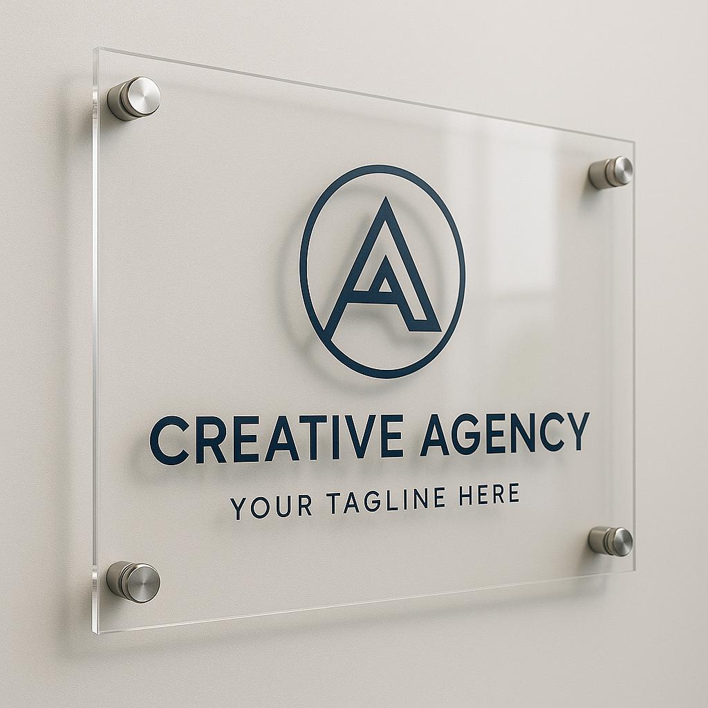 Custom Acrylic Business Logo Sign | Personalized Office Door Sign ...