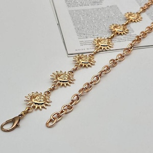 Gold Sun Charm Chain Belt: Boho Waist Accessory