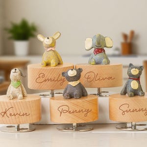 Custom Animal Music Box,Engraved Name Music Box,Personalized Wooden Music Box,Custom Holiday Gifts For Kids,Baby Shower Gift,Birthday Gifts