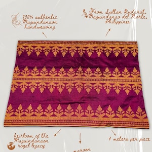 Handwoven Kain Inaul Sampin Sarong Traditional Maguindanaon Fabric Men Women Muslim Wedding Eid Shawl Wrap Skirt Cultural Wear Unisex pinoy