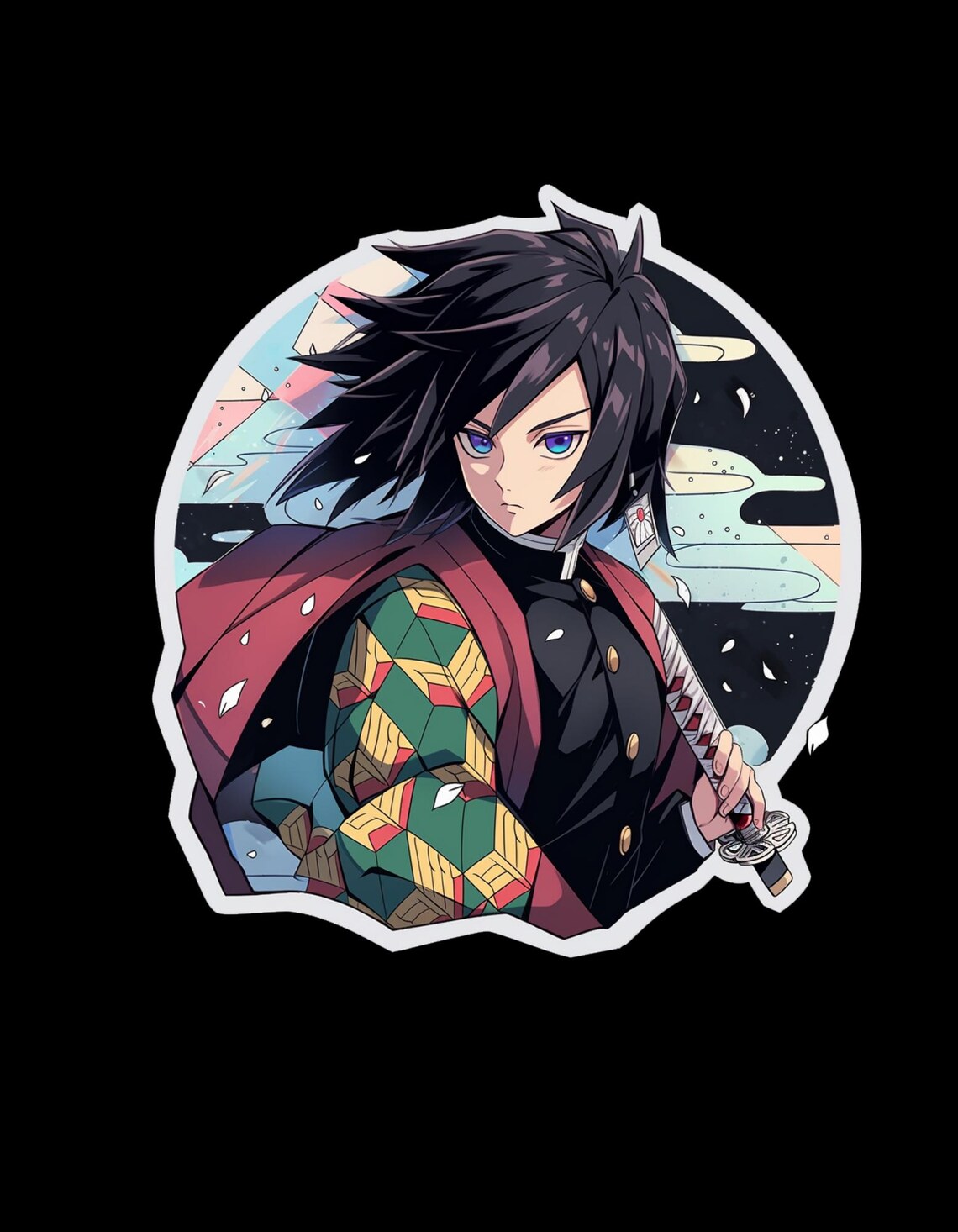 Tomioka Giyu T-shirt Design | Demon Slayer Anime Digital Download ...
