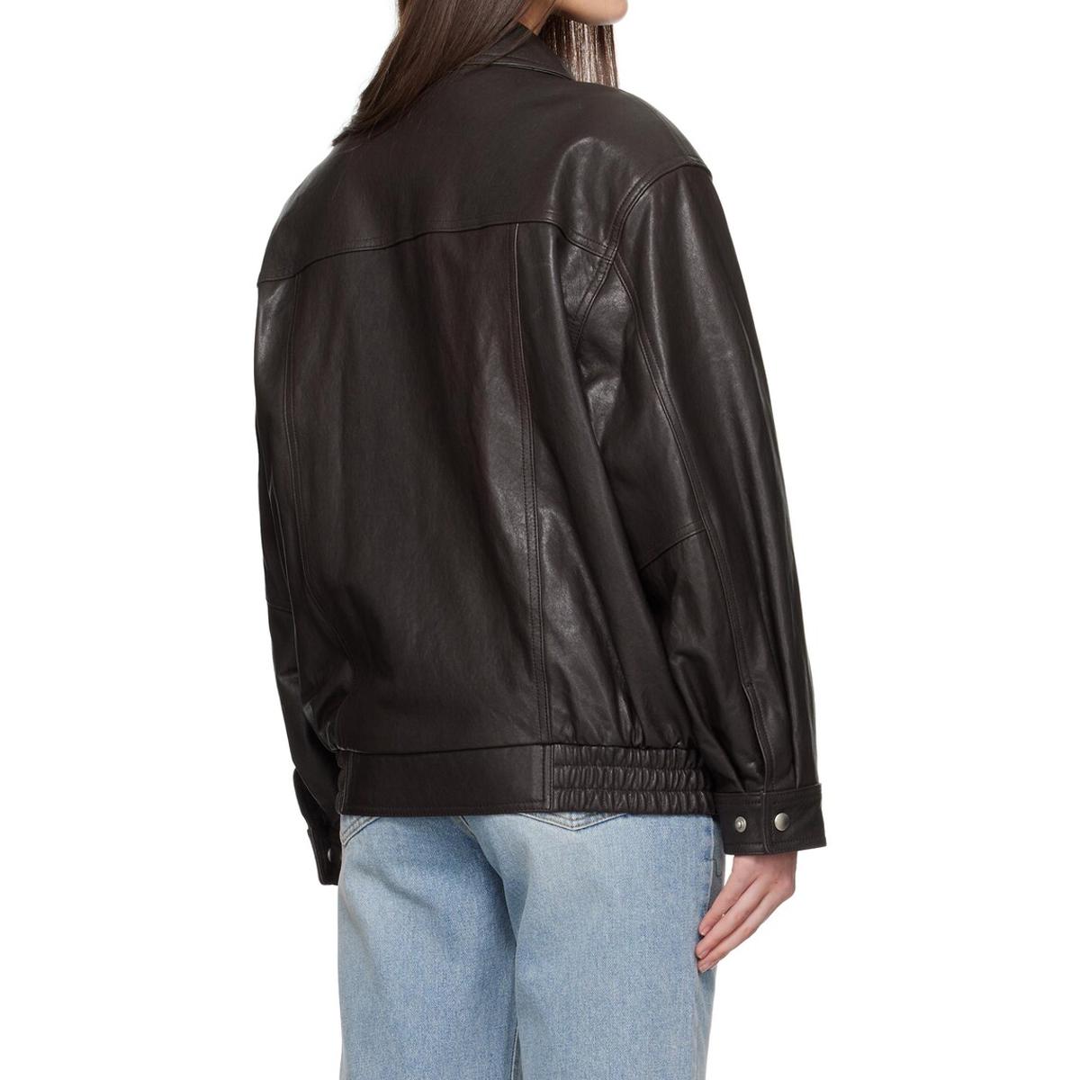 Vintage 90s Brown Genuine Leather Jacket Oversized Fit Gift for