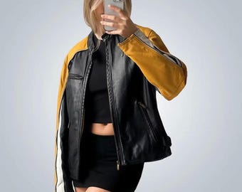 ジャケット・アウター y2k grunge leather jacket IRO riders Vintage Y2K Black Indie Grunge Motorcycle Biker Leather
