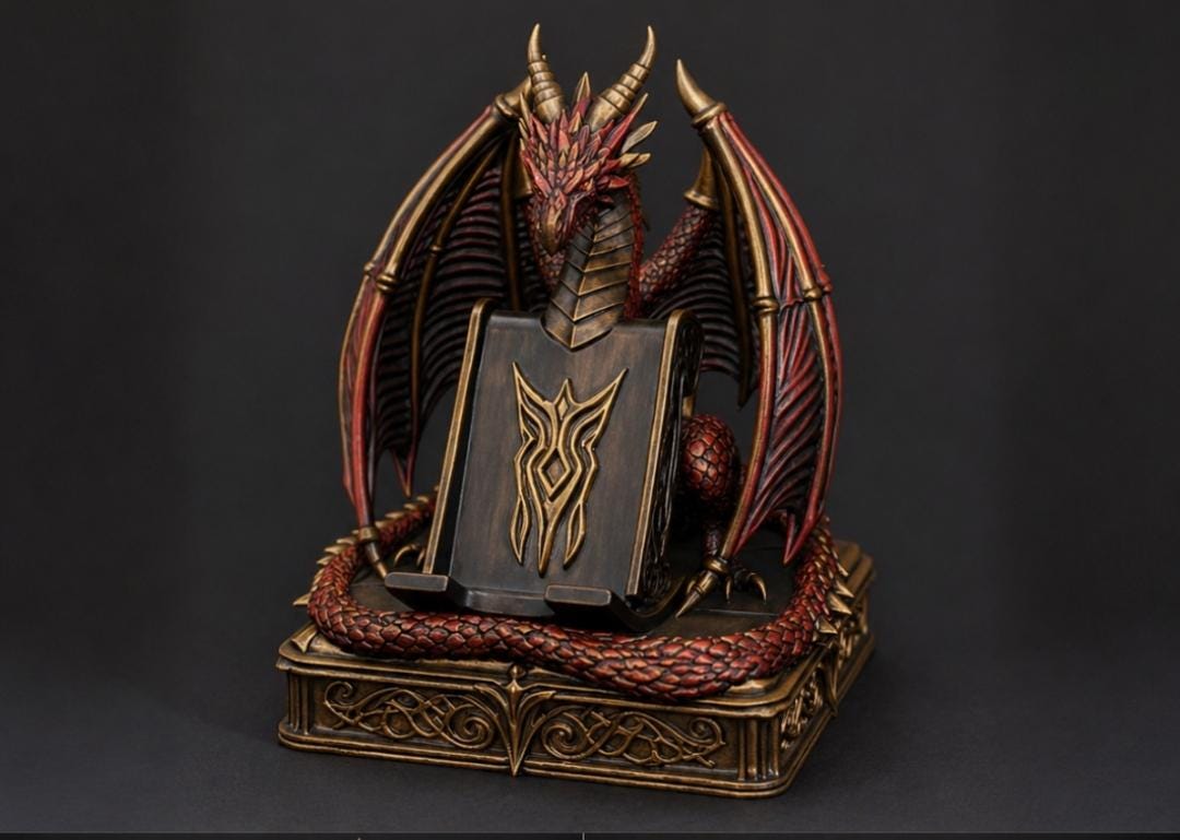 Dragon Phone Stand STL, Fantasy 3D Print File, Desk Decor Digital ...
