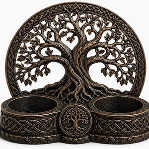Tree of Life Salt and Pepper Holder STL | Celtic Kitchen Decor, Digital Download