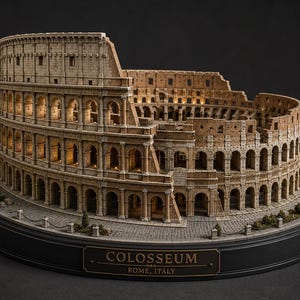 Miniatura del Colosseo romano in formato STL, modello 3D stampabile dell'Anfiteatro dell'antica Roma (download digitale)