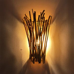 Natural driftwood wall lamp night light wood lamp wall mount entryway lighting fixture drift wood lighting decoration
