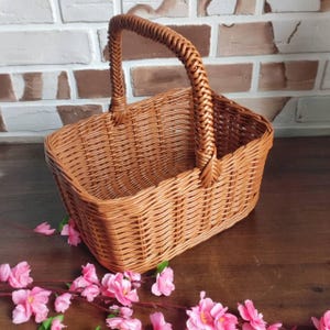 Rectangular Wicker Basket 13* 10* 6 in: Easter, Picnic, Market, Fruit, Gathering Trug