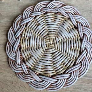 Wicker Placemats Round Woven Placemat Dining Table Mat Wicker Serving Plates Basket Plate Holder Wicker Plate Stand