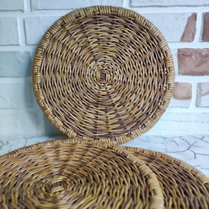 Wicker Plate Holder Placemat Wicker Serving Plates Basket Plate Holder Wicker Plate Stand Dining Table Mat