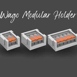 Modulares WAGO 221 Halter Set | Klemmenhalterung für 221-412, 413, 415 | WAGO Mounting Block | Werkstatt Organisation & Kabelmanagement