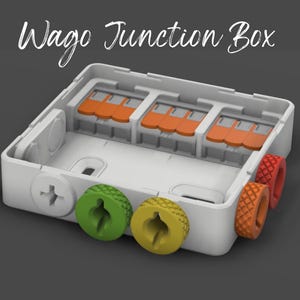 WAGO 221 Abzweigdose Slim – Platzsparende Junction Box für Elektro-Installationen | Duo, Trio, Quad | Inkl. Montageset & Cable Sleeves