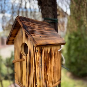 Handmade Feeder Bird, Pine Feeders Bird, Natural Wood Handmade Feeders Bird, Wooden Bird Feeders, Hanging bird Feeder, Large Wood Feeder