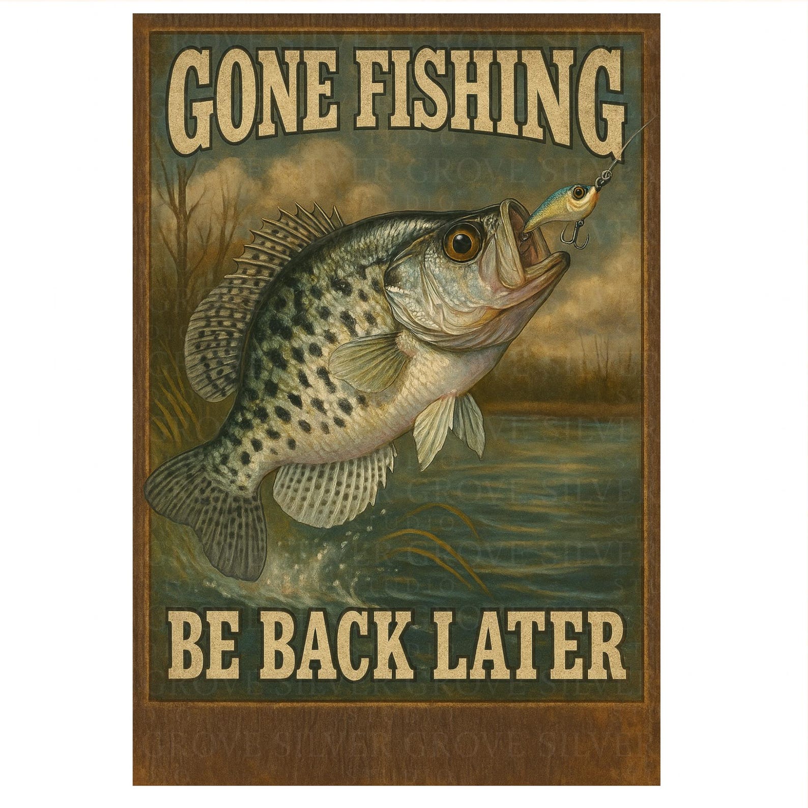 Retro Fishing Signs: Angler Gift, Bass Design (digital Prints ...