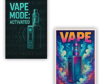 vaps mode 5 Vape Poster Bundle, Colorful Vapor Wall Art Prints, Modern Smoking Decor for Lounge, Man Cave & Vape Shop RAZ DC25000 Rainbow Rain 000 Puffs Disposable Flavor:MELON BERRIES