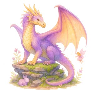 Fantasy Dragon Clipart Bundle | Watercolour Dragon PNGs | Cute & Epic Dragon Art | Transparent Digital Download for Crafts