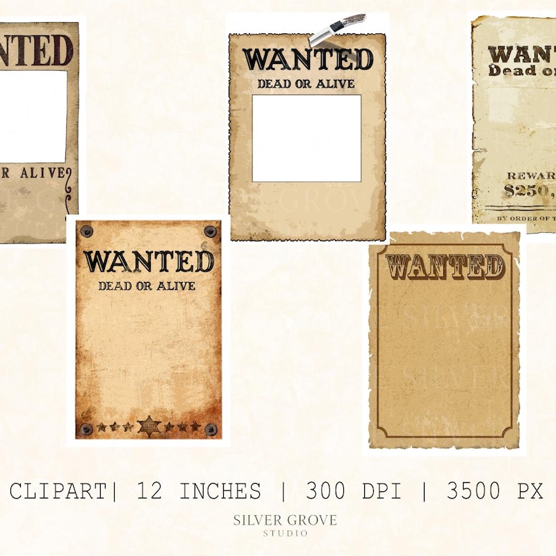 Old West Outlaw Wanted Posters - Etsy