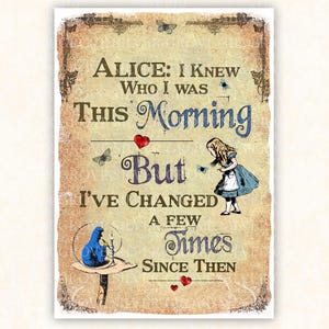 Impressão de Alice no País das Maravilhas: Arte de parede vintage e caprichosa (download digital)