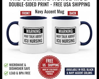 ICU Nurse Mug Sarcastic RN Coffee Cup Night Shift Intensive Care Unit 2026