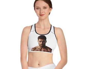 Custom Face Sports Photo Bra Personalized Image Workout Bra Logo Text Activewear