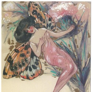 Samuel Schmucker 2004 carte postale papillon filles, sensibilité n° 98/250 éphémères Scrapbooking Scrapbooking cottage déco papillons