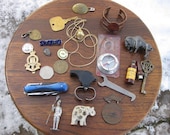 Junk Drawer Lot Pocket Knife, Military Badge Whistle Lighter Watch More A5
