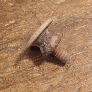 Antique Victorian Wood Drawer Pull Knob Handle With Threaded Wood Post 19th Century 1800s Furniture Dresser Kitchen Cupboard