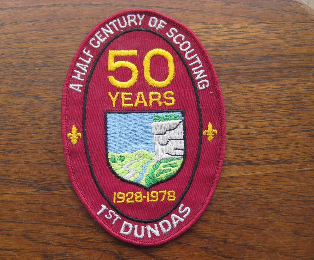 Canada Boy Scouts Patch 1st Dundas, Ontario 19281978 50 Years A Half