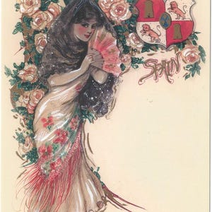 Carte postale Samuel Schmucker 2004 International Girls, Espagne n° 98/250 Scrapbooking Scrapbooking Cottage Decor Ephemera vintage
