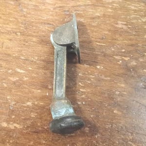 Antique Brass Door Stopper Kick Out Could Use Some TLC Home Cottage Farmhouse Office Decor Hardware Parts Restoration Door Parts