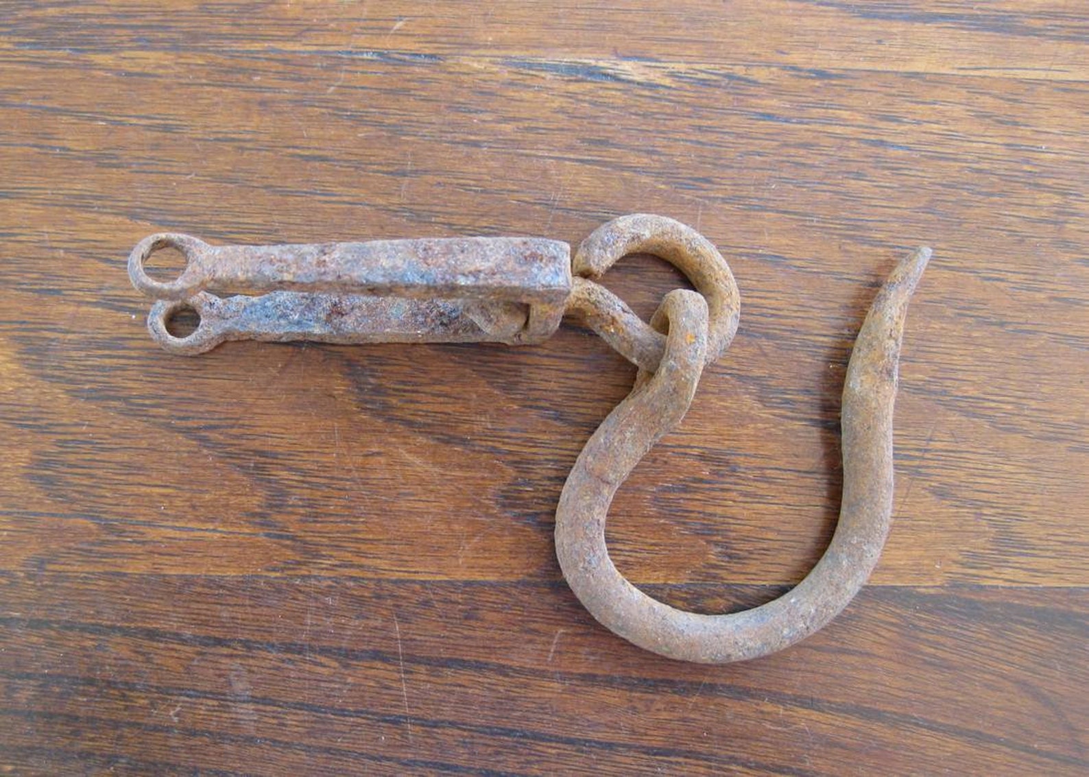 Antique Rusty Hook Salvaged Metal Etsy