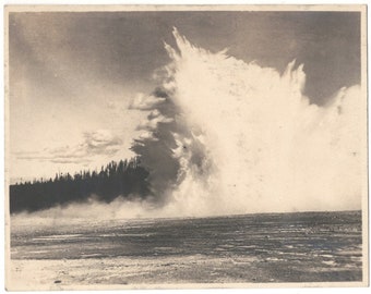 Yellowstone National Park Photo Excellsior Geyser in 1888 JE Haynes Photo St Paul 10094 Vintage 1930s Photograph