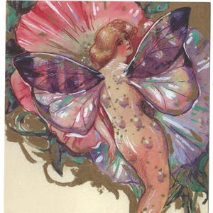 Samuel Schmucker 2004 USA carte postale papillon filles n° 98/250 Scrapbooking Scrapbooking cottage déco vintage éphémères