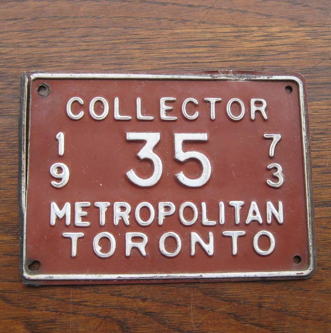 1973 Metropolitan Toront Collector Vehicle License Plate Etsy