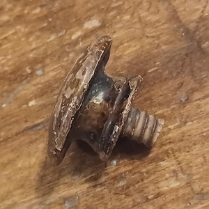 Antique Victorian Wood Drawer Pull Knob Handle With Threaded Wood Post 19th Century 1800s Furniture Dresser Kitchen Cupboard