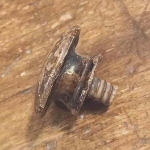Antique Victorian Wood Drawer Pull Knob Handle With Threaded Wood Post 19th Century 1800s