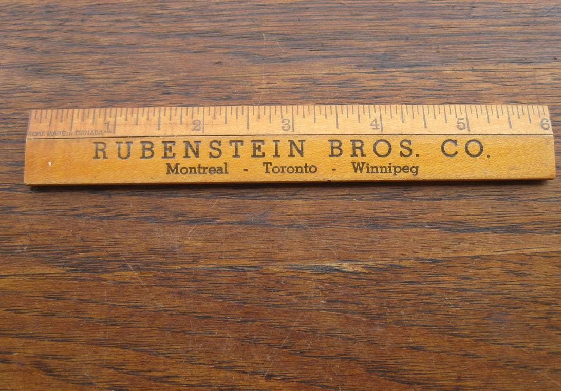 Set of 6 Vintage Wooden Rulers 12 Inches and Longer 