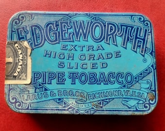 Antique Rusty Edgeworth Pipe Tobacco Tin Pocket Size