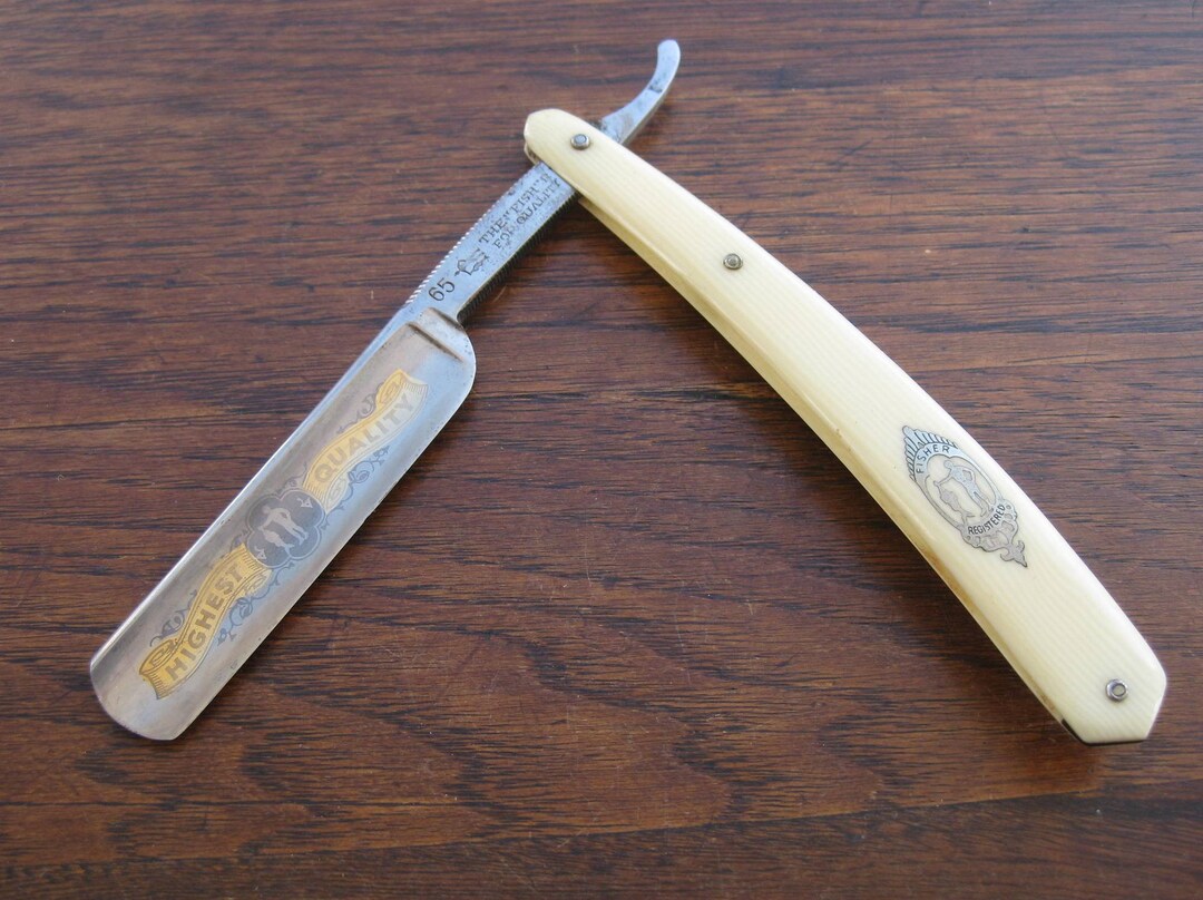 The Fisher Straight Razor Solingen Germany Vintage Cut Throat Etsy