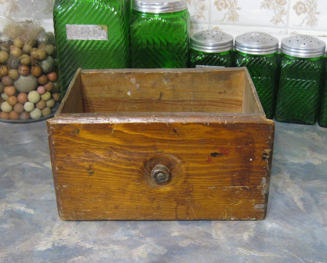 Antique Wood Drawer Box Rustic Primitive Bin Home Decor Etsy