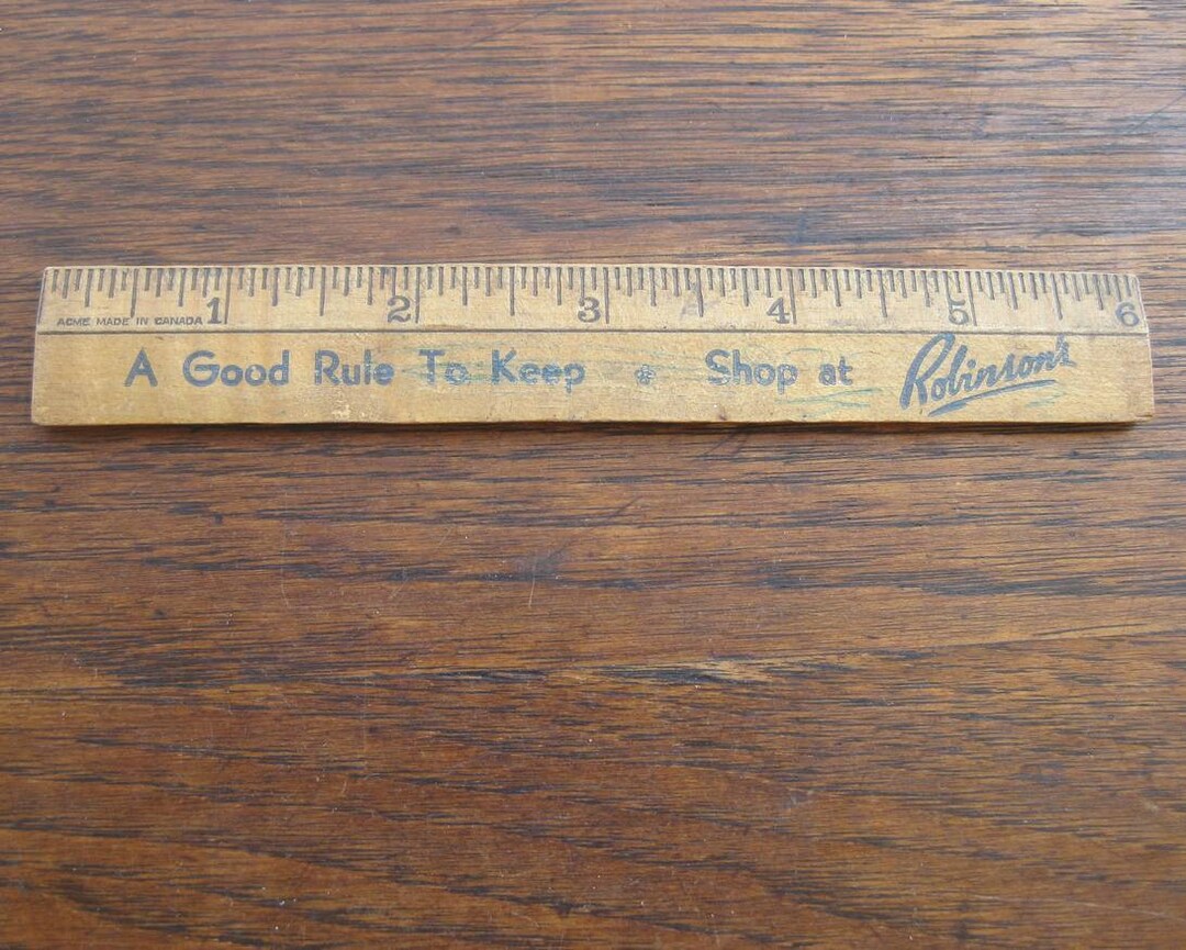 Advertising 6 Wood Ruler Robinson's Department Store Etsy