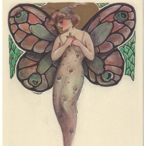 2004 USA Carte postale Samuel Schmucker Butterfly Girls, L'Envoi n° 98/250 Scrapbooking Scrapbooking Cottage Decor éphémères vintage