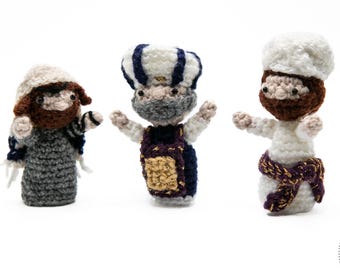 SCHEMA ALL'UNCINETTO Sommo Sacerdote, Sacerdote, Ebreo Ortodosso - Marionetta da dito - Amigurumi (pdf, termini USA)