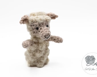 SCHEMA ALL'UNCINETTO Burattino da dito Scottie la pecora - Amigurumi (pdf, termini USA)