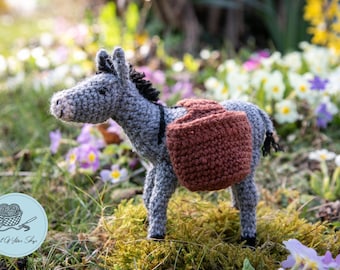 SCHEMA ALL'UNCINETTO Dawson l'asino - Amigurumi (pdf, termini USA)