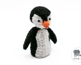 SCHEMA ALL'UNCINETTO Perri il Pinguino Marionetta da dito - Amigurumi (pdf, termini USA)